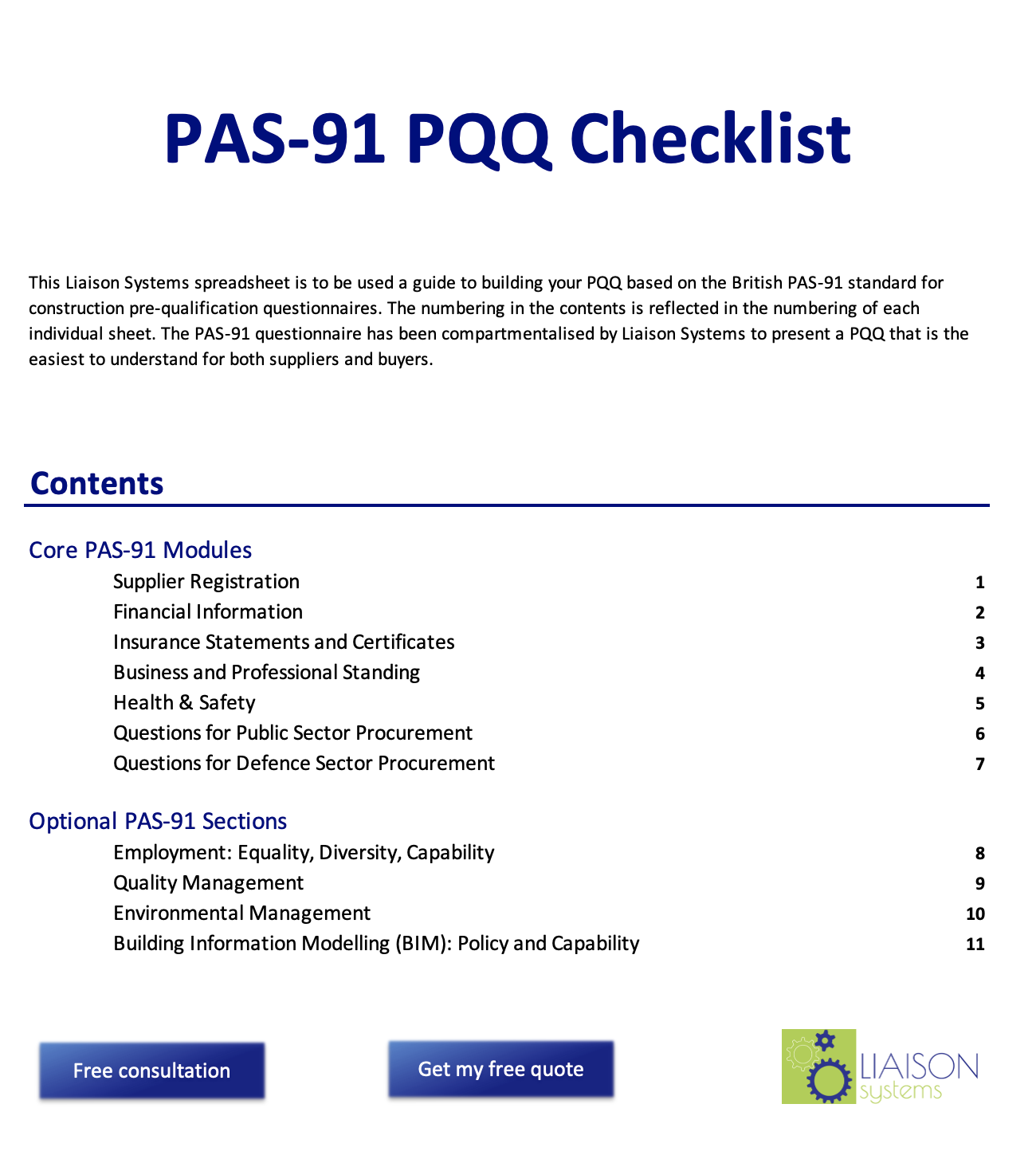 Pas-91 Checklist